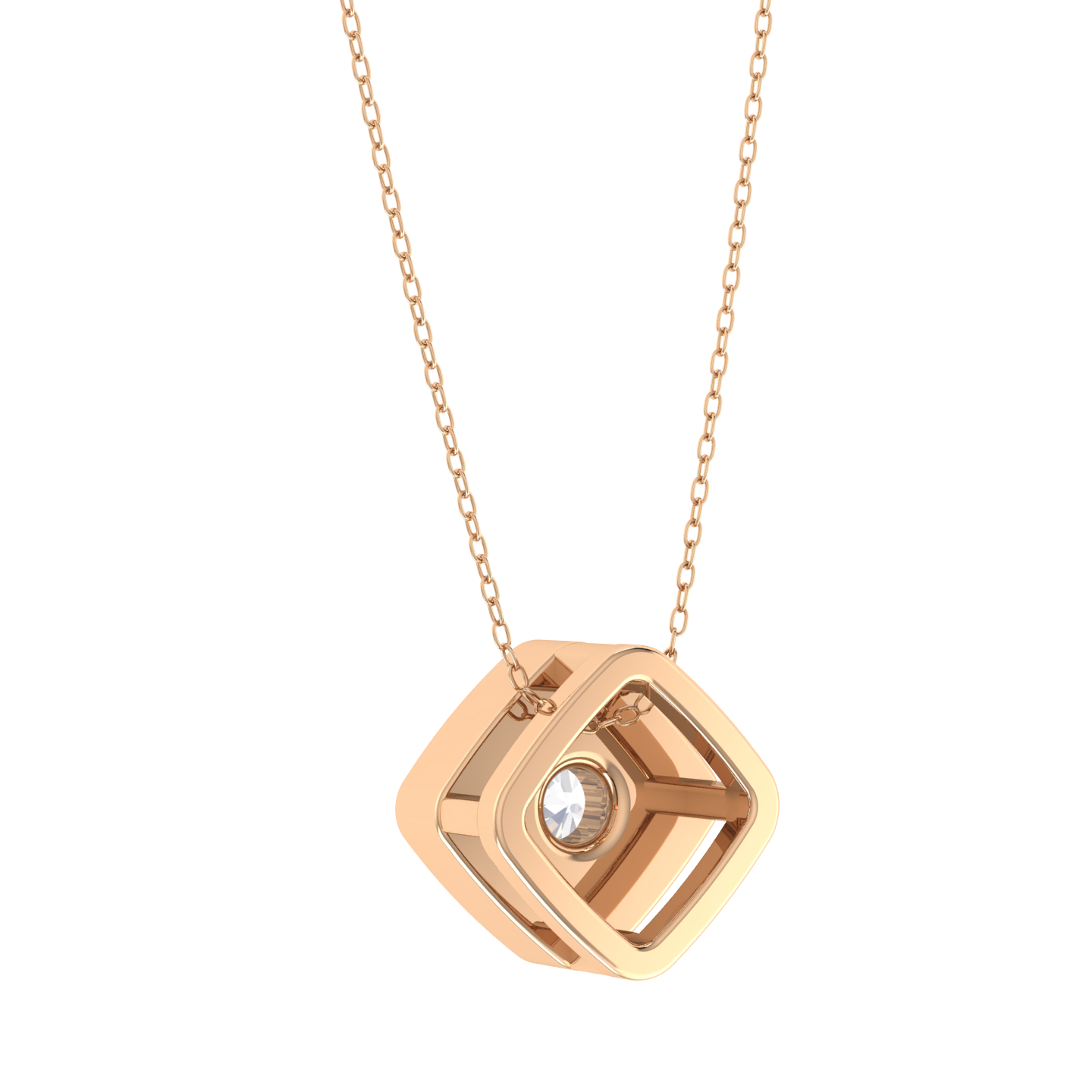 Round Lab Grown Diamond Solitaire Pendant