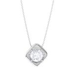 Round Lab Grown Diamond Solitaire Pendant