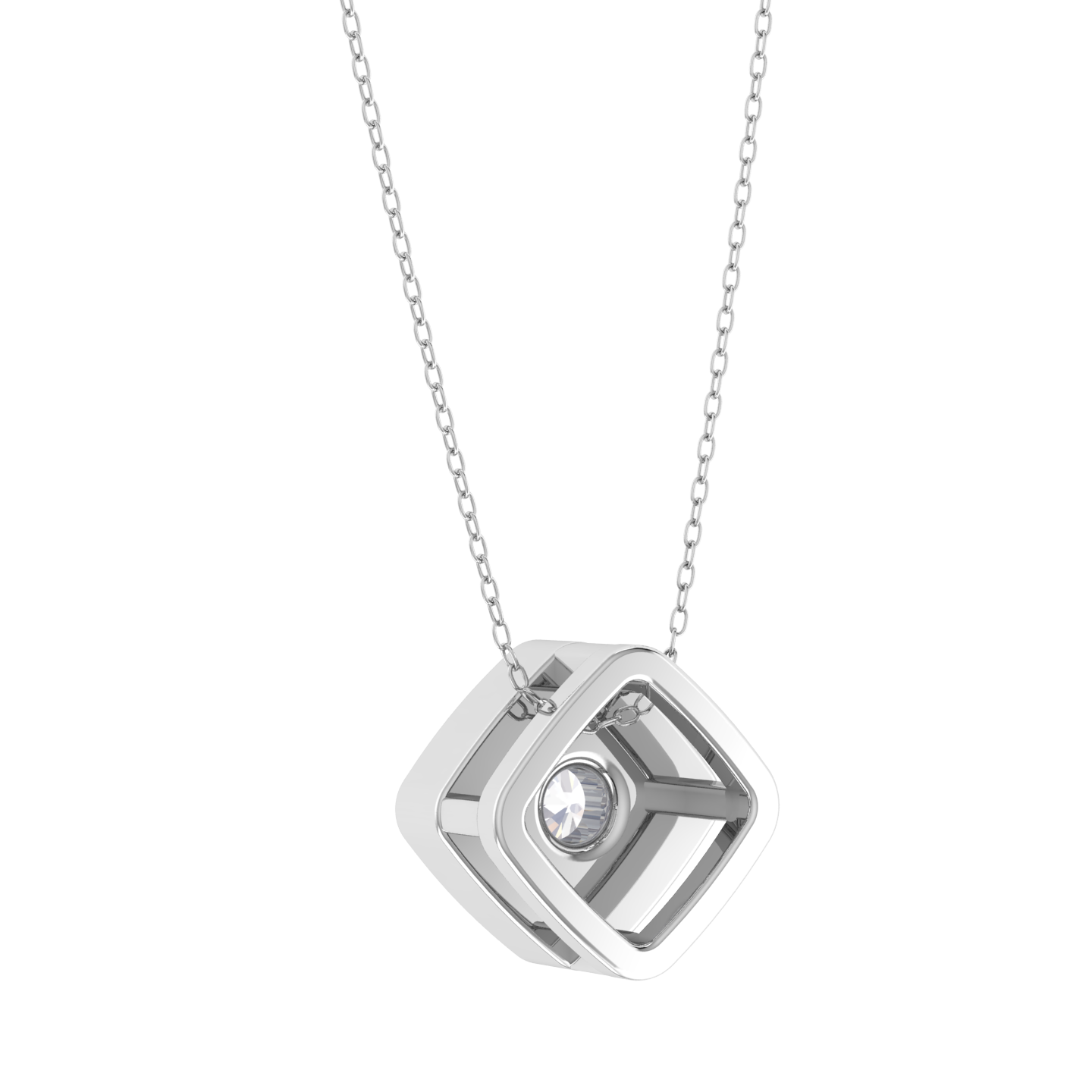 Round Lab Grown Diamond Solitaire Pendant