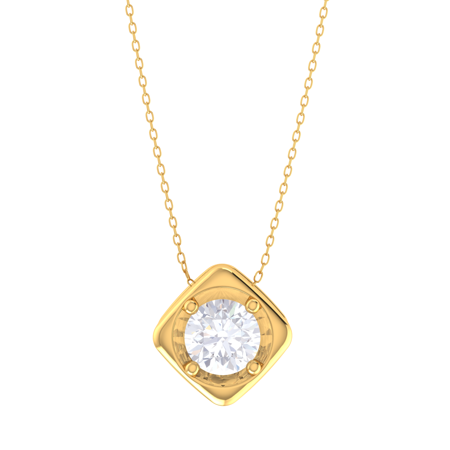 Round Lab Grown Diamond Solitaire Pendant