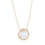 Round Lab Grown Diamond Solitaire Pendant
