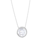 Round Lab Grown Diamond Solitaire Pendant