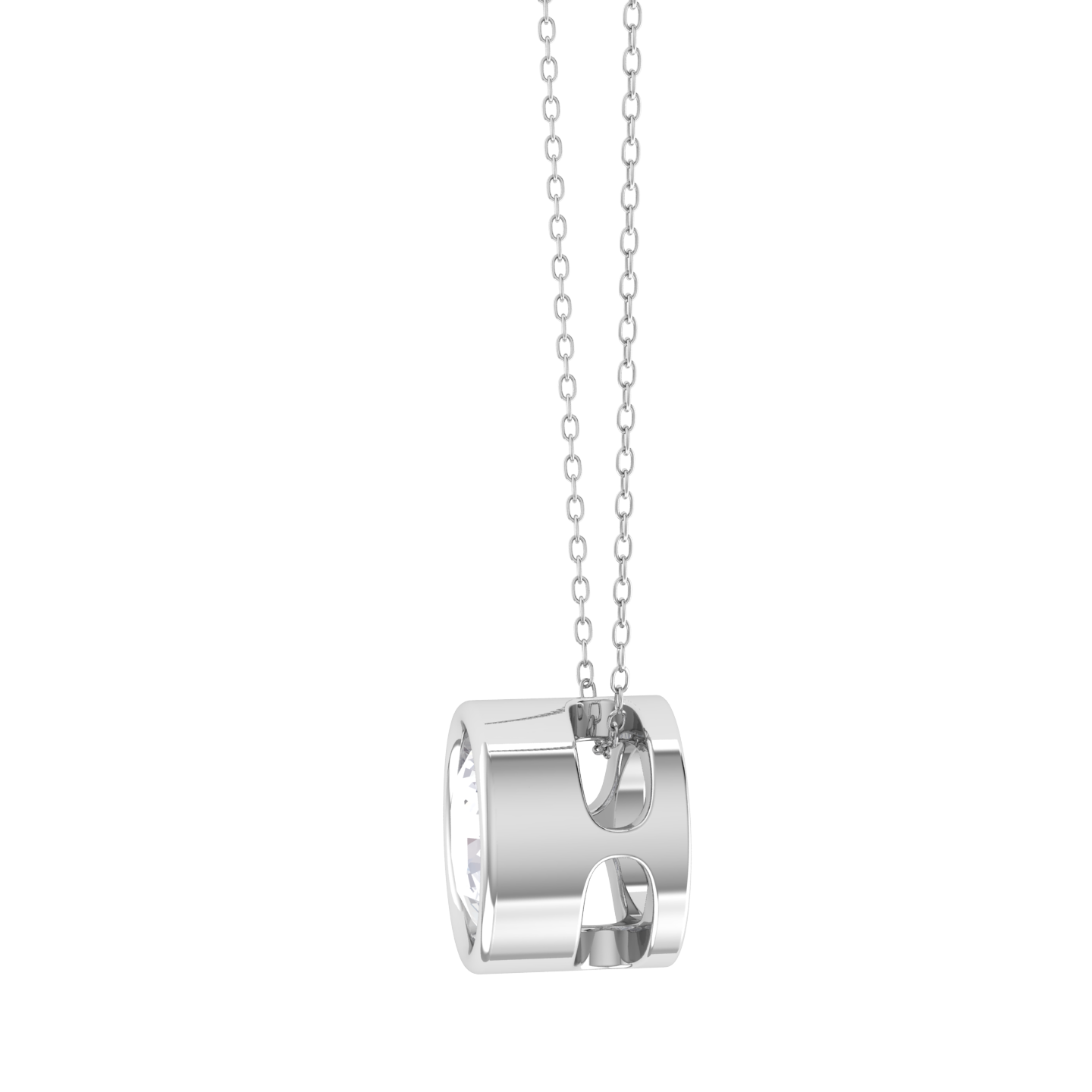 Round Lab Grown Diamond Solitaire Pendant