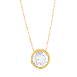 Round Lab Grown Diamond Solitaire Pendant