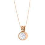 Round Lab Grown Diamond Solitaire Pendant
