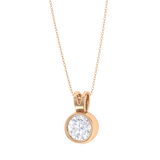 Round Lab Grown Diamond Solitaire Pendant