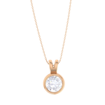Round Lab Grown Diamond Solitaire Pendant