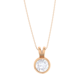 Round Lab Grown Diamond Solitaire Pendant