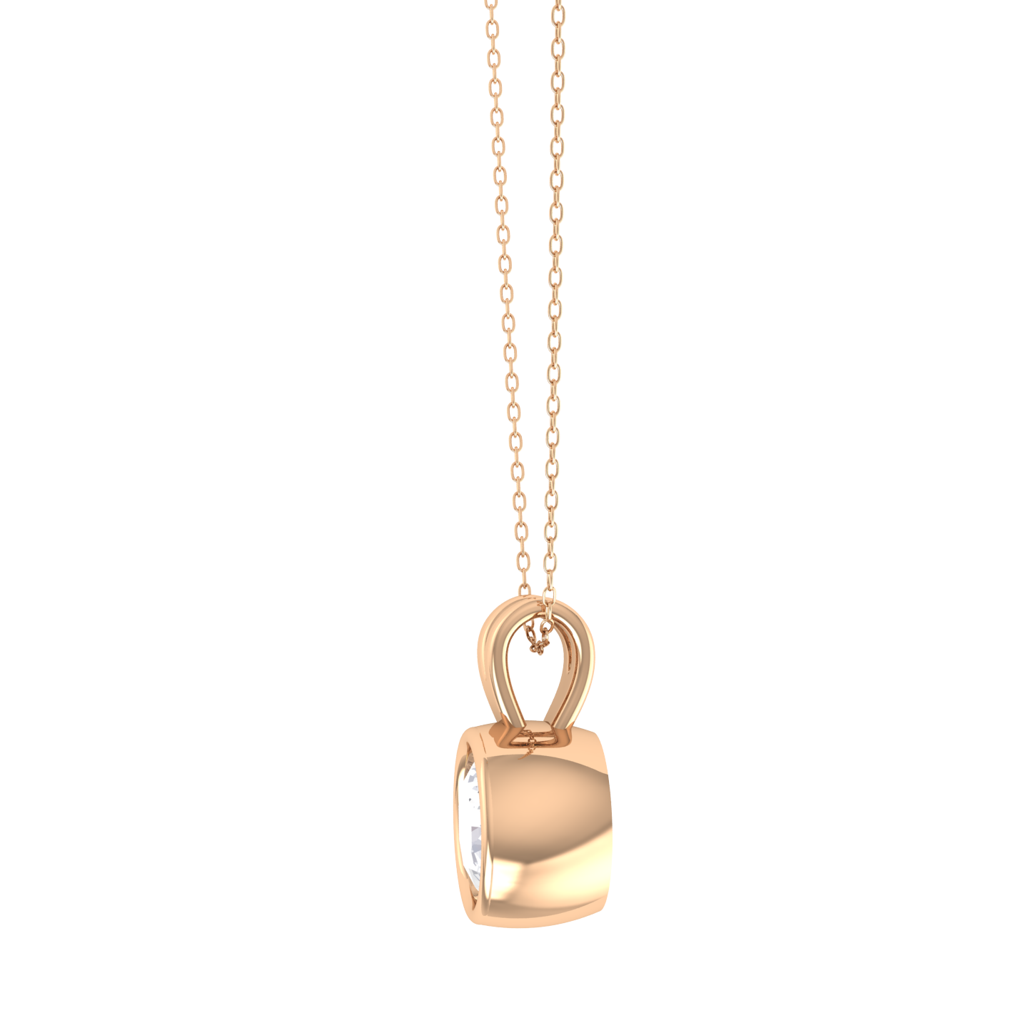 Round Lab Grown Diamond Solitaire Pendant