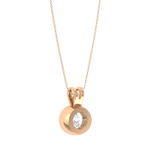 Round Lab Grown Diamond Solitaire Pendant