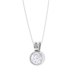 Round Lab Grown Diamond Solitaire Pendant