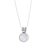 Round Lab Grown Diamond Solitaire Pendant