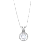 Round Lab Grown Diamond Solitaire Pendant