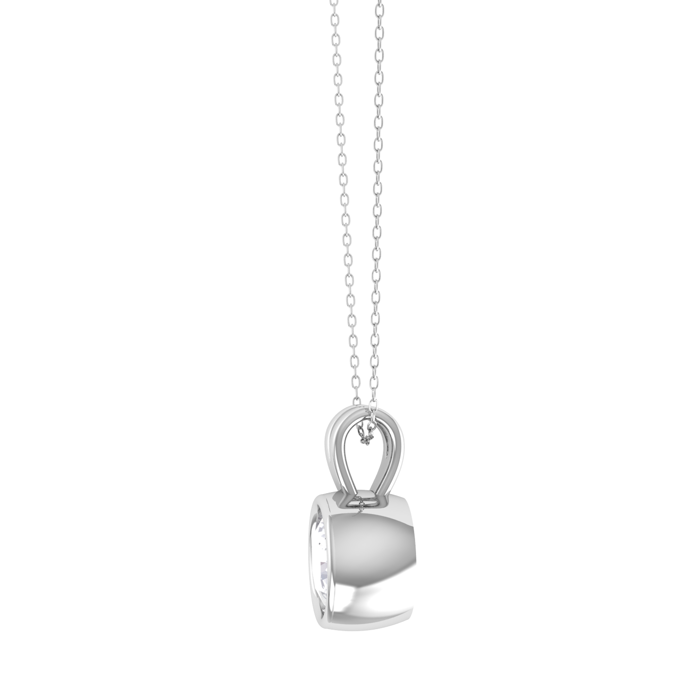 Round Lab Grown Diamond Solitaire Pendant