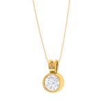 Round Lab Grown Diamond Solitaire Pendant