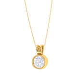 Round Lab Grown Diamond Solitaire Pendant