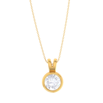 Round Lab Grown Diamond Solitaire Pendant