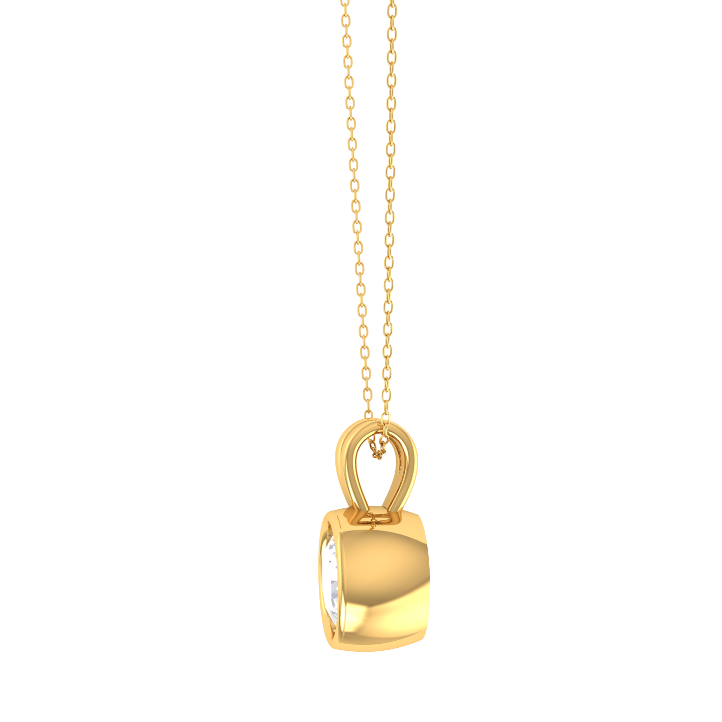 Round Lab Grown Diamond Solitaire Pendant