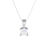 Princess-Cut Lab Grown Diamond Solitaire Pendant