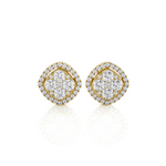 Round Lab Grown Diamond Halo Stud Earrings