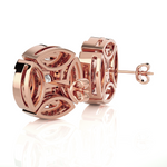 Round Lab Grown Diamond Halo Stud Earrings