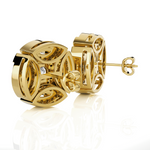 Round Lab Grown Diamond Halo Stud Earrings