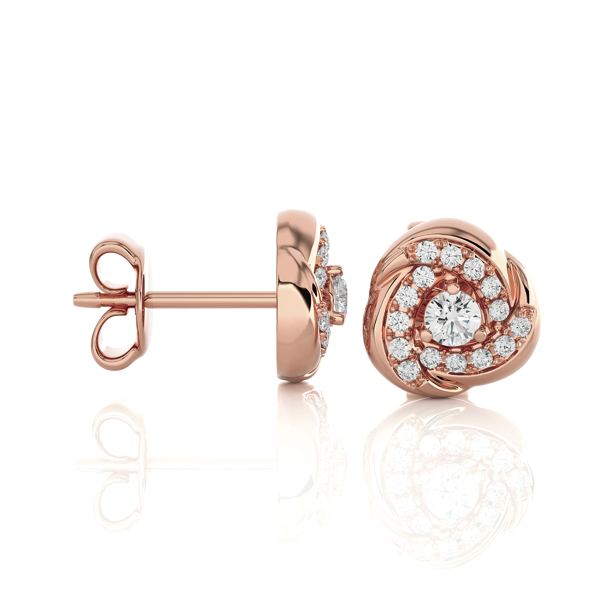 1/2 ctw Round Lab Grown Diamond Stud Earrings