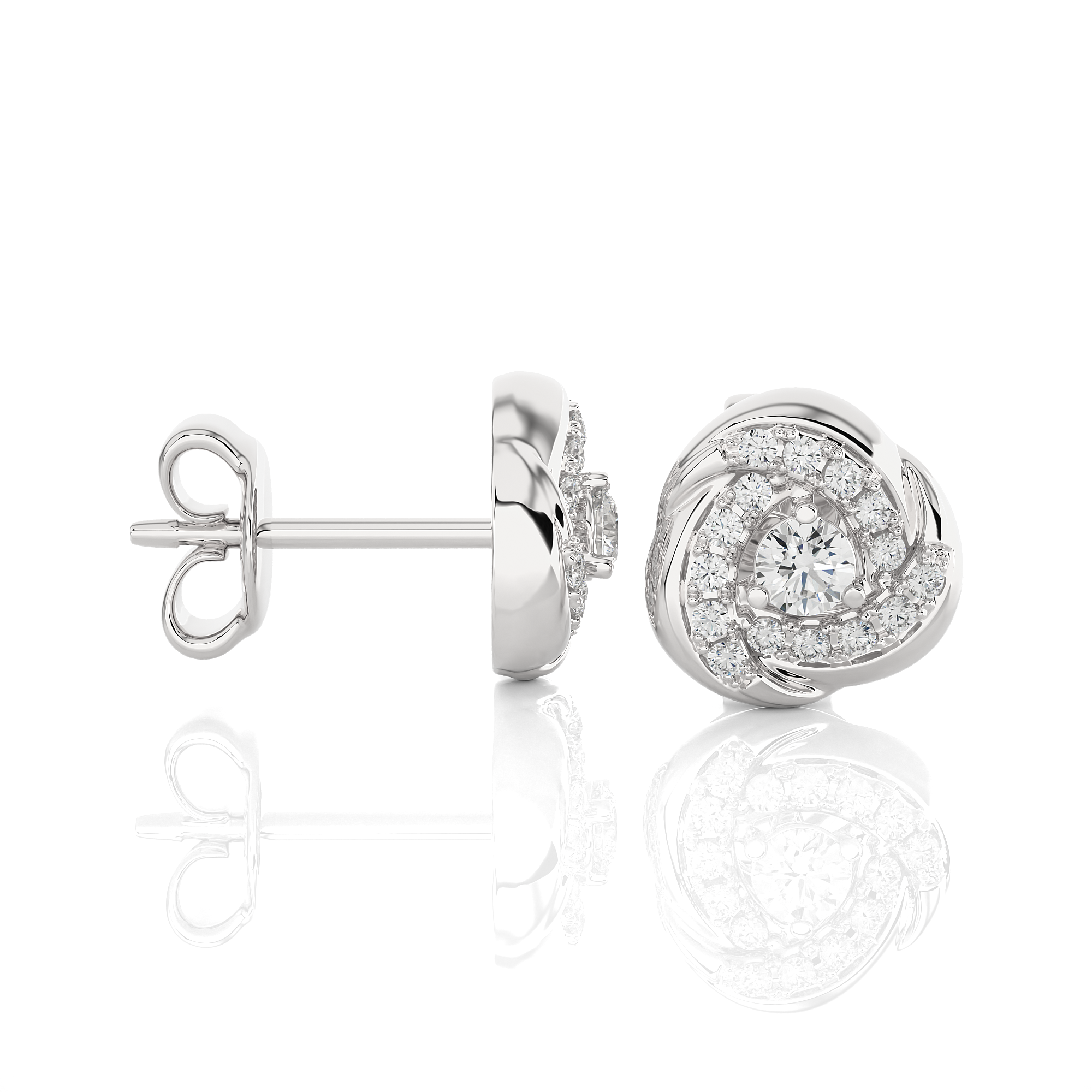 1/2 ctw Round Lab Grown Diamond Stud Earrings