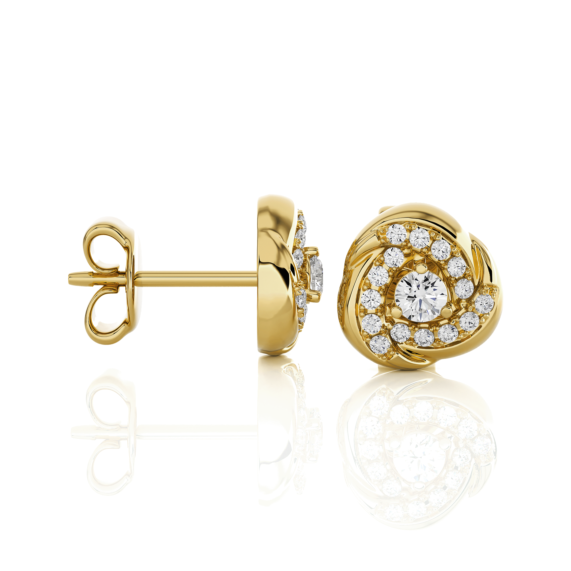 1/2 ctw Round Lab Grown Diamond Stud Earrings