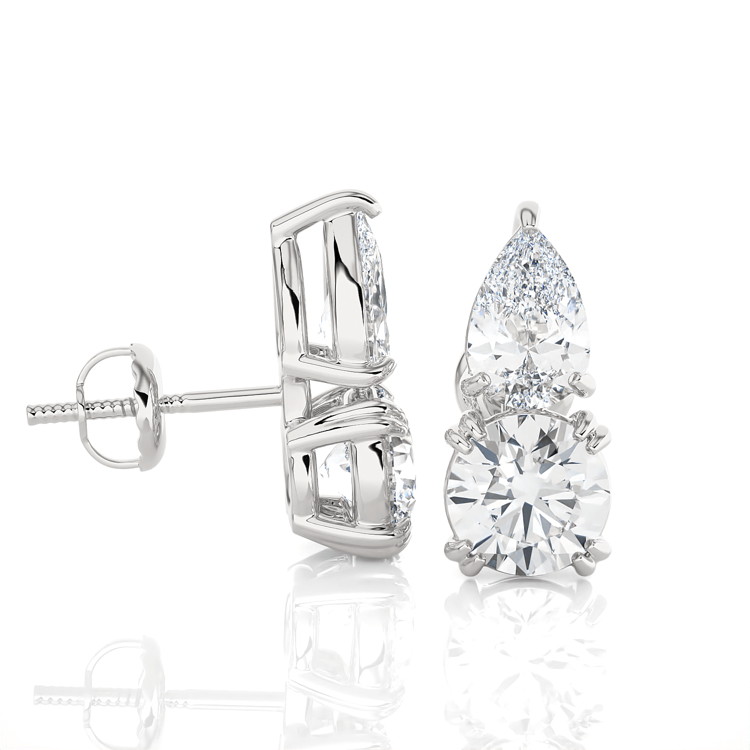 Multi-Shape Lab Grown Diamond Stud Earrings