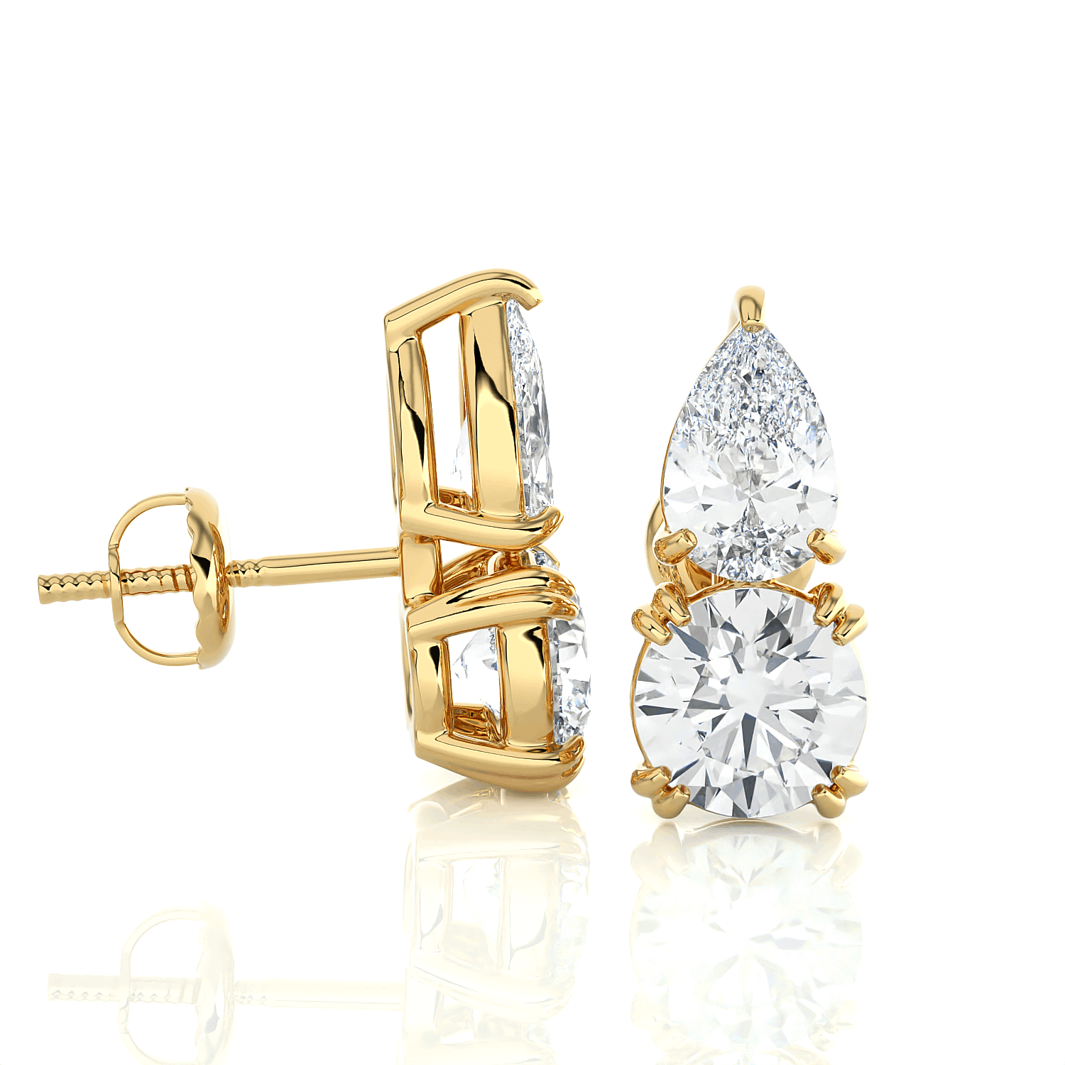 Multi-Shape Lab Grown Diamond Stud Earrings