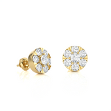 Round Lab Grown Diamond Halo Stud Earrings