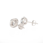 Round Lab Grown Diamond Halo Stud Earrings