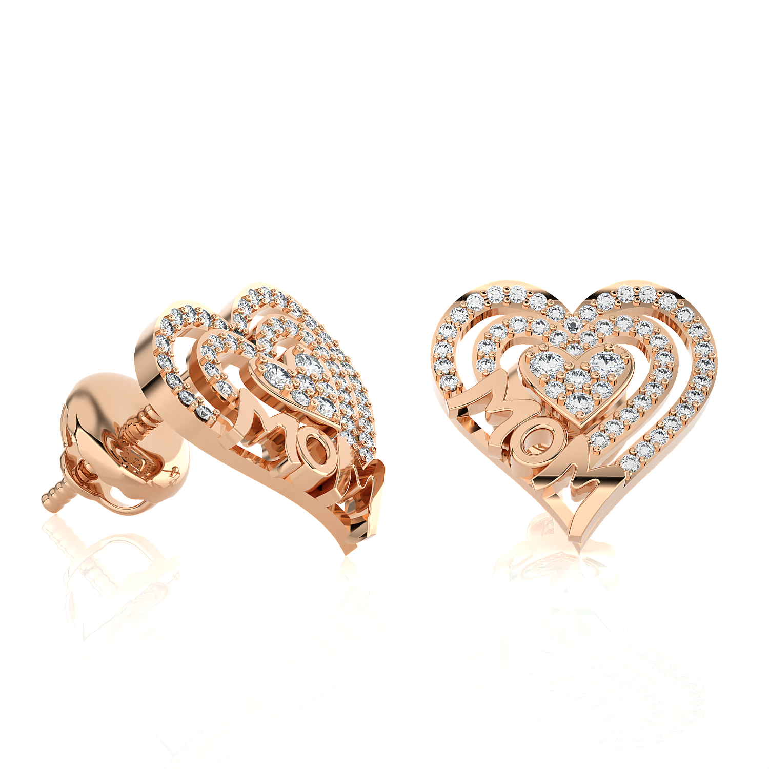 3/8 ctw Round Lab Grown Diamond Stud Earrings