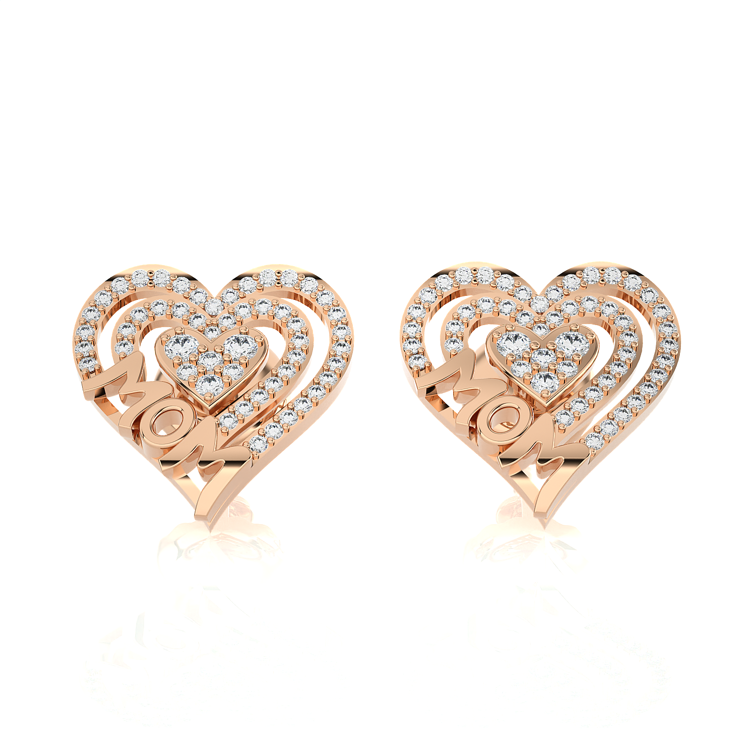 3/8 ctw Round Lab Grown Diamond Stud Earrings