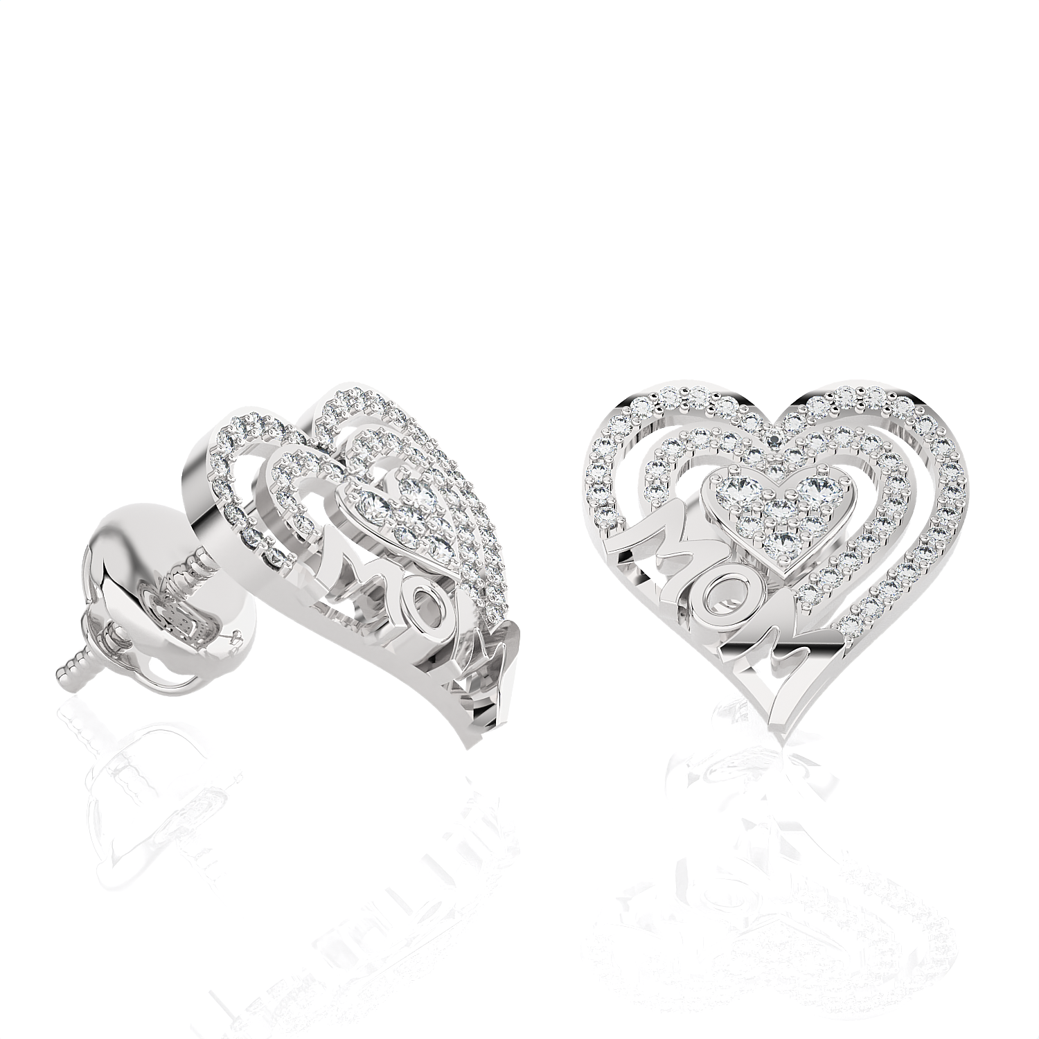 3/8 ctw Round Lab Grown Diamond Stud Earrings