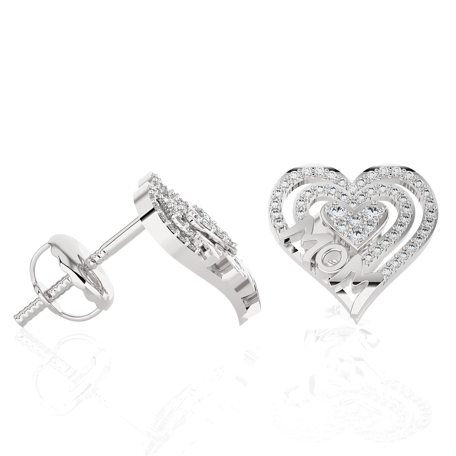 3/8 ctw Round Lab Grown Diamond Stud Earrings