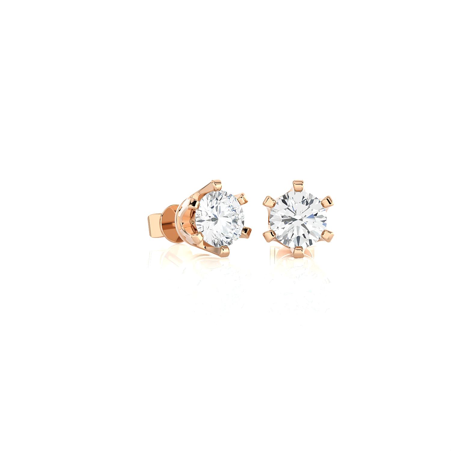 3/4 ctw Round Lab Grown Diamond Solitaire Stud Earrings