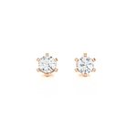 3/4 ctw Round Lab Grown Diamond Solitaire Stud Earrings