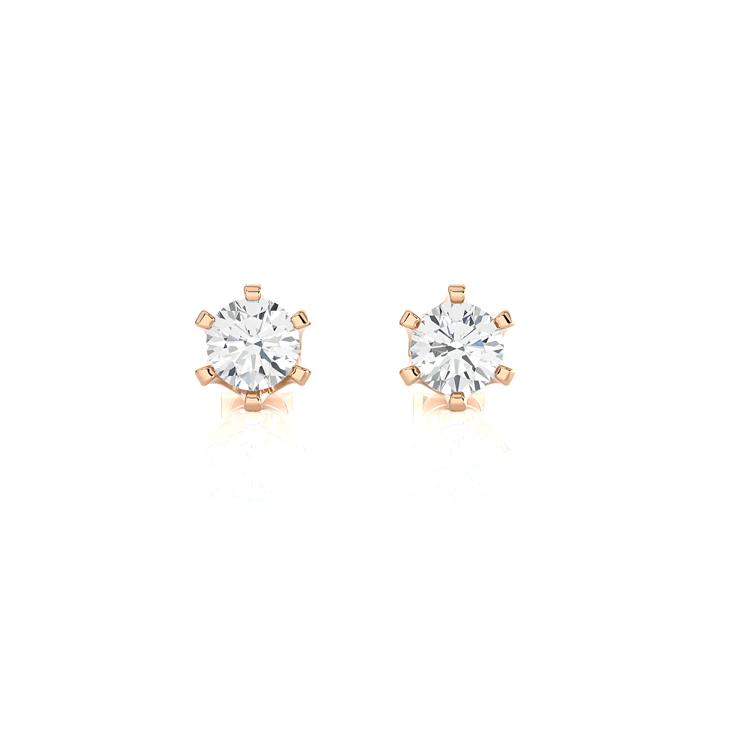 3/4 ctw Round Lab Grown Diamond Solitaire Stud Earrings