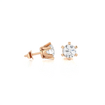 3/4 ctw Round Lab Grown Diamond Solitaire Stud Earrings