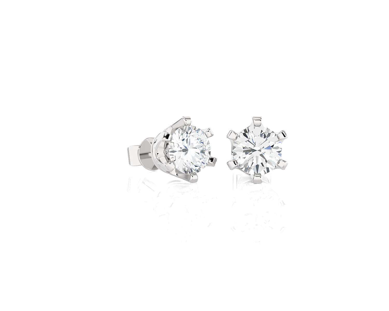 3/4 ctw Round Lab Grown Diamond Solitaire Stud Earrings