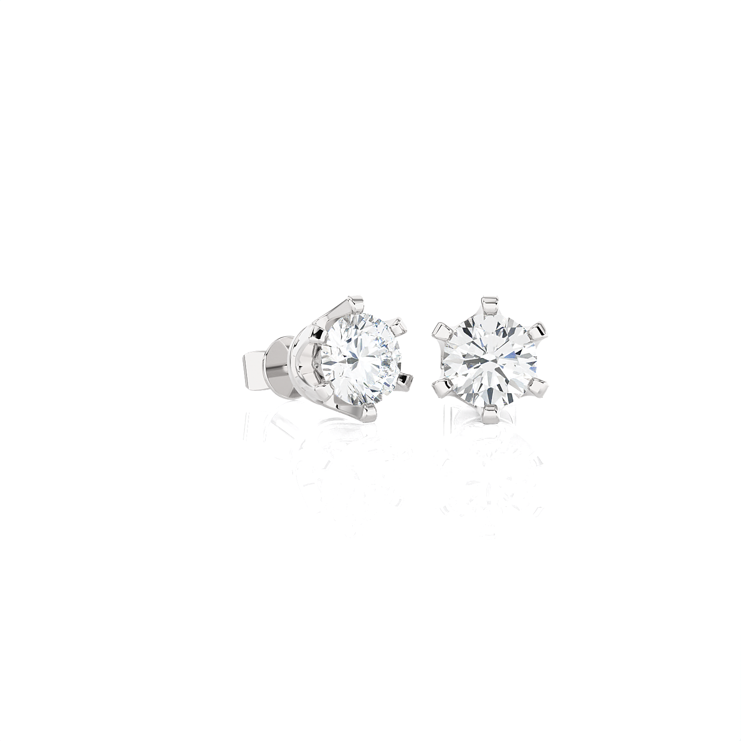 3/4 ctw Round Lab Grown Diamond Solitaire Stud Earrings