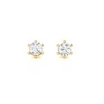 3/4 ctw Round Lab Grown Diamond Solitaire Stud Earrings