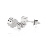 1 ctw Round Lab Grown Diamond Bezel Set Solitaire Stud Earrings