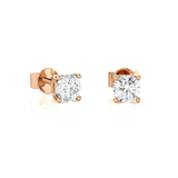 Round Lab Grown Diamond Solitaire Stud Earrings