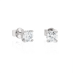 Round Lab Grown Diamond Solitaire Stud Earrings