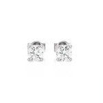 Round Lab Grown Diamond Solitaire Stud Earrings