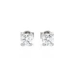 Round Lab Grown Diamond Solitaire Stud Earrings