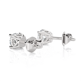 Round Lab Grown Diamond Solitaire Stud Earrings